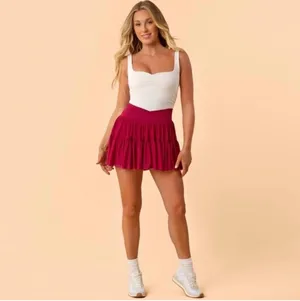 NWT! Blogilates Target X Popflex Viral Taylor Swift Ballerina Skort Burgundy Size Large thumbnail 3