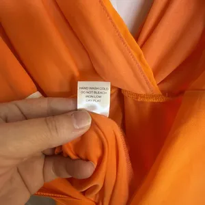 Iris Dress Orange Slip Long Dress Size Small Preowned thumbnail 15