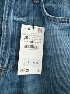 ZARA Wide-Leg High-Rise Jeans Raw Hem thumbnail 4