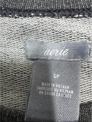 Cozy Charcoal Gray Aerie Long Sleeve Sweater - Size Small thumbnail 2