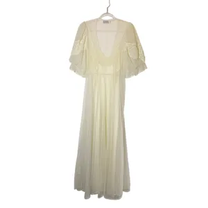 Val Mode Lingerie Vintage Peignor Set Ivory / Cream thumbnail 3