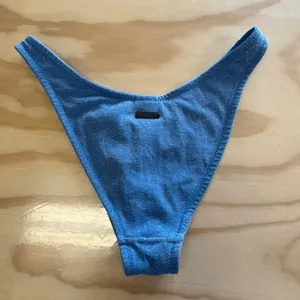 Triangl Blue Sparkly Metallic High Cut V Front Bikini Bottom Small Beach thumbnail 2