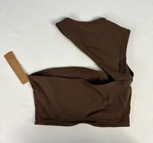 NWT Skims Size XXS Cocoa Brown Fits Everybody Cut Out Super Cropped Top SOLD OUT thumbnail 8