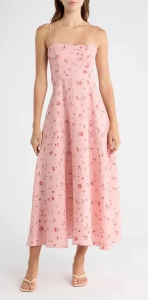 Reformation Monette Linen Dress in Noelia thumbnail 1
