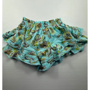 Aerie Turquoise Floral Paisley Ruffle Skort Shorts Smocked Waist‎ XS Boho Summer thumbnail 6