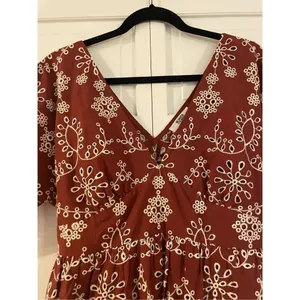 BB Dakota Steve Madden rust eyelet midi dress m thumbnail 4