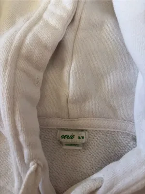 aerie Men's Crewneck Hoodie in Soft White thumbnail 3