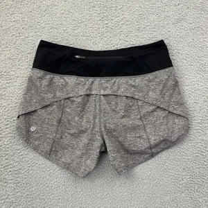 Lululemon Speed Up Shorts Mid Rise 4" Gray Athletic Athleisure Women's 6 thumbnail 2