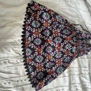 Anthropologie Edme & Esyllte Black Floral Halter Dress Size 4 thumbnail 10