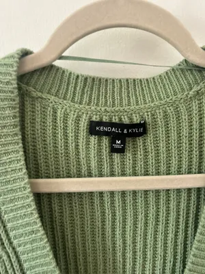 Green Kendal And Kylie V Neck Sweater thumbnail 7