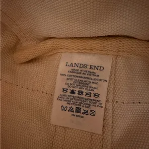 Lands' End Navy W/ Red Paisley Open Top Mini Boat Tote Bag Canvas thumbnail 7