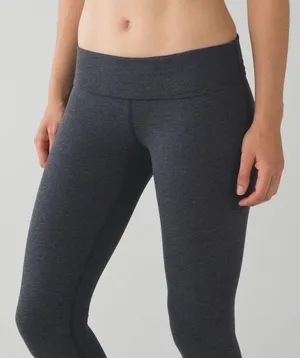 Lululemon Vintage Wunder Under Pant (Roll Down) - Heathered Black - 2 thumbnail 4