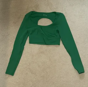 Aerie green backless long sleeve thumbnail 1