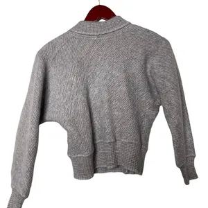 Bogner mohair wool blend crop cardigan puff sleeve 38 US 6 thumbnail 3