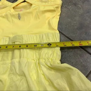FP Movement The Way Home Lemon Romper Womens Small Cross Back Tennis Sporty EUC thumbnail 8