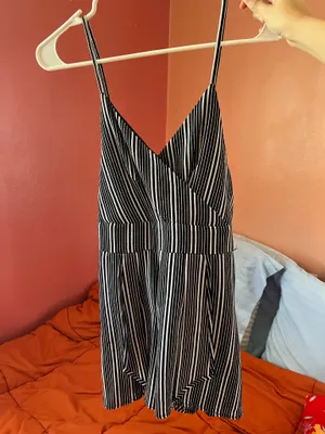 Black and White Striped Romper thumbnail 5