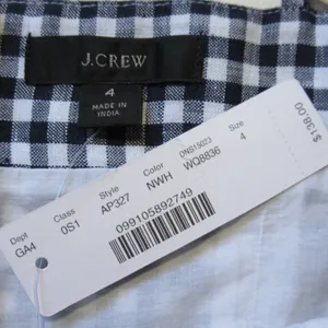 NWT J.Crew Tie-waist Linen Jumpsuit in Navy White Gingham Belted 1-Piece 4 thumbnail 10