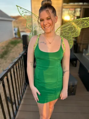 Saints + Secrets Green dress thumbnail 3