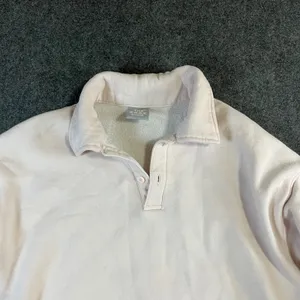 Tna Aritzia Cozy Fleece Boyfriend Polo Sweatshirt Pale Pink Small Oversized thumbnail 9