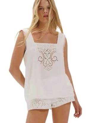 Free people True Charm Embroidered Short Set (top and shorts) thumbnail 1