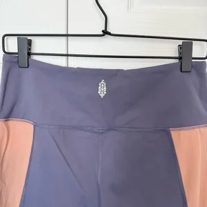 FP Movement by Free People Deep Purple and Coral & Pink Leggings LARGE thumbnail 3