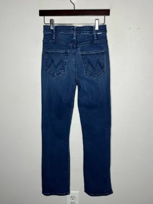 Mother The Hustler Ankle High Rise Flare Crop Jeans in Heirloom Size 26 thumbnail 3