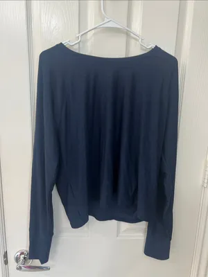 Beyond Yoga Navy Long Sleeve Scoop Neck Top thumbnail 2