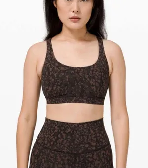 Lululemon Energy Bra Medium Support Wild Thing Camo Brown  thumbnail 1