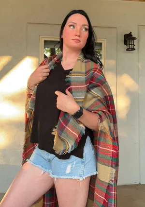 Plaid Blanket Scarf Multiple thumbnail 2