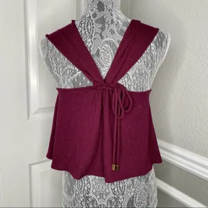 FREE PEOPLE Womens XS Ribbed Square Neck Reversible Flowy Crop Tank Top thumbnail 5