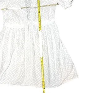Antonio Melani 100% Cotton Lace Swim Cover Up Dress White Boho Tunic Size M thumbnail 8