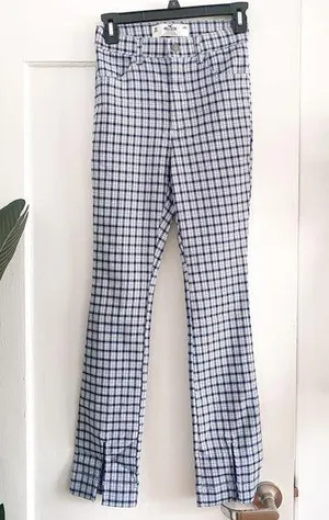Hollister // ultra high rise plaid pants thumbnail 1