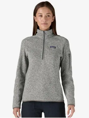 EUC Patagonia Gray Better Sweater Fleece Pullover 1/4 Zip Women’s Large L thumbnail 1