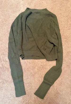 Hollister Olive Green Mock Neck Sweater thumbnail 1