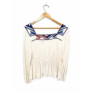 Ariat Chimayo Collection XXL Southwestern Embroidered Peasant Top Western Boho thumbnail 3