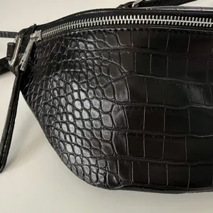 The Drop Black Faux Croc Belt‎ Bag Fanny Pack Waist Pouch Minimalist NEW thumbnail 2