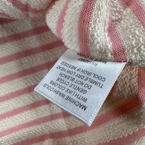 Jane & Delancey Women's Small Pink/Cream Striped Short Sleeve Hooded Terry Shirt thumbnail 10
