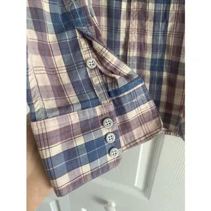 Ariat Plaid Button‎ Down Womens Size S Purple Blue Western Long Sleeve Cotton thumbnail 5