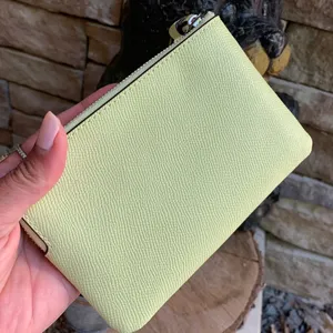 Authentic COACH Coated leather zip top wallet /wristlet thumbnail 6