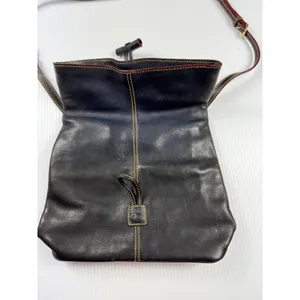 Dooney Bourke Leather Crossbody Bag Flap Top‎ Black Designer Purse thumbnail 6