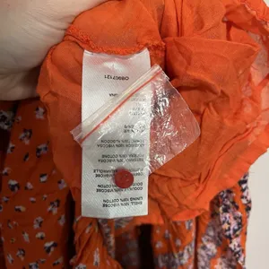Free People‎ Rare Feeling Maxi Dress in Orange Pop Combo Size Small thumbnail 10