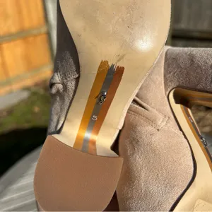 SAM EDELMAN Womens Beige Heel Fawn Toe Block Heel‎ Leather Booties size 5 thumbnail 9