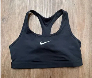 Nike‎ Swoosh Dri-FIT Womens Medium Support Racerback Sports Bra Black Small 3438 thumbnail 1