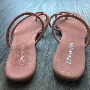 Jeffrey Campbell Orange Leather Sandals Size 7 thumbnail 5