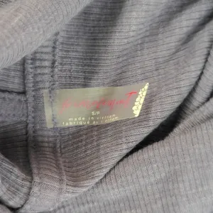 Free‎ People Movement Graphite Ribbed Hooded Long Sleeve Top OB2360211 NWT thumbnail 4