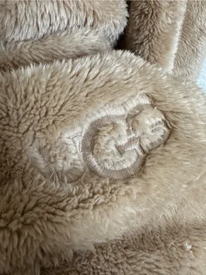 UGG Aarti Hooded Teddy Sherpa Fleece Robe in San Camel Beige NWT Sz. M thumbnail 11