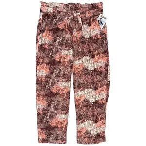 NWT Rewash Paperbag Waist Jogger Pants Abstract Print Belted High Rise Sz Large thumbnail 2