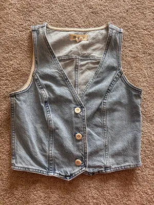 Madewell denim vest thumbnail 1