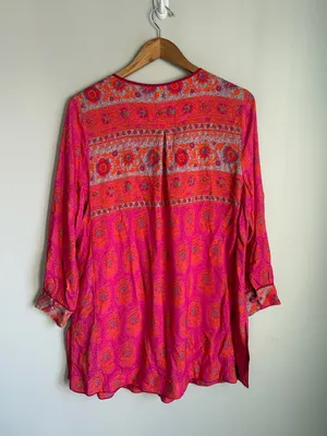 Soft Surroundings‎ Marcella Framboise Fuschia Tunic Medium thumbnail 3