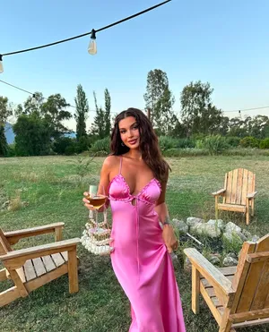 Zara long dress maxi hot pink satin lingerie evening party wedding holiday thumbnail 6